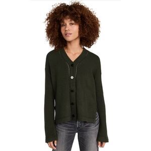 Theory Women’s Medium Dark Rosemary Wool Cashmere Cardigan Sweater NWT